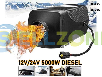 Σόμπα ντίζελ με τηλεχειριστήριο και θερμοστάτη για οχήματα 12V/24V 5000W - DUa35/36